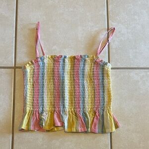 Billabong Pink and Yellow Striped Camisole